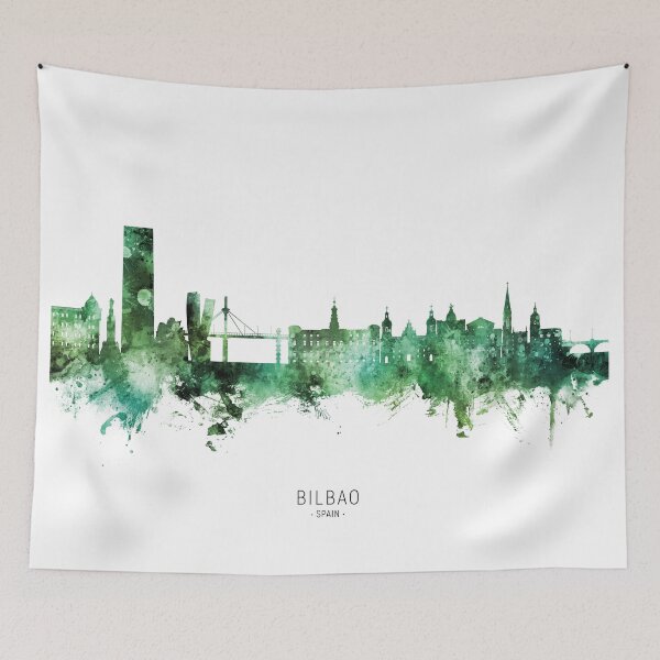 Item preview, Bilbao Spain Skyline designed and sold by ArtPrints.
