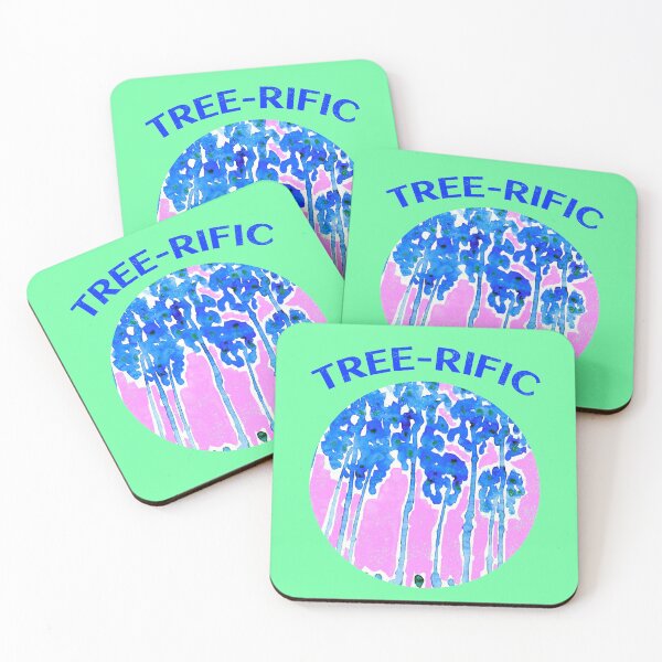 Item preview, "Tree-rific" - funny design about trees by CoolCleverCute (Pink, Blue) designed and sold by CoolCleverCute.