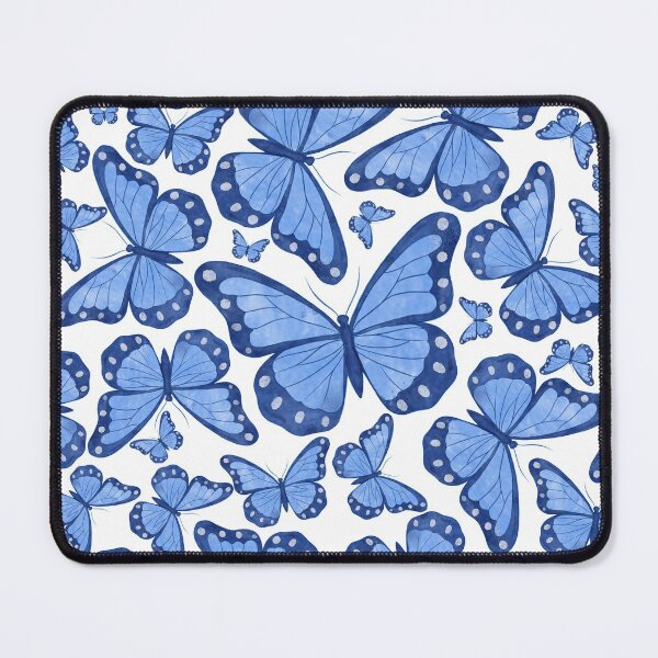 Item preview, Monarch Butterfly Chinoiserie Pattern - Blue Watercolor Chinese Asian designed and sold by Millusti.