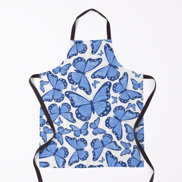 Item preview, Monarch Butterfly Chinoiserie Pattern - Blue Watercolor Chinese Asian designed and sold by Millusti.