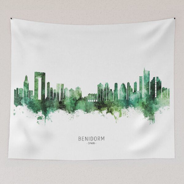 Item preview, Benidorm Spain Skyline designed and sold by ArtPrints.