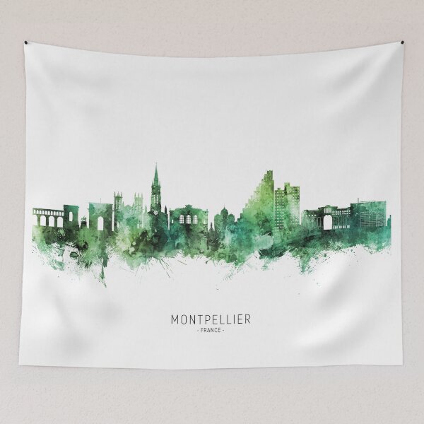 Item preview, Montpellier France Skyline designed and sold by ArtPrints.