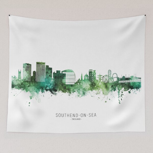 Item preview, Southend-on-Sea England Skyline designed and sold by ArtPrints.