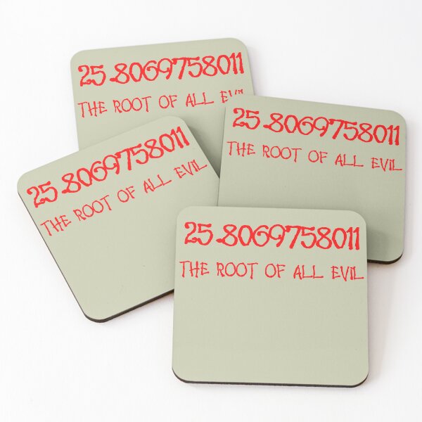 Item preview, 25.806975801 The Root Of All Evil Math Geek Fun designed and sold by taiche.
