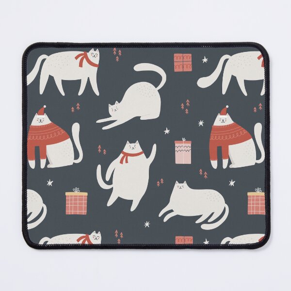 Item preview, Funny Abstract Christmas Cats Pattern designed and sold by nouveaudecor.