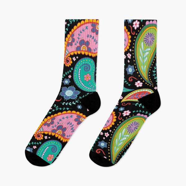 Item preview, Colorful Doodles Desigual Inspired - Black Background designed and sold by DiviaDesigns.