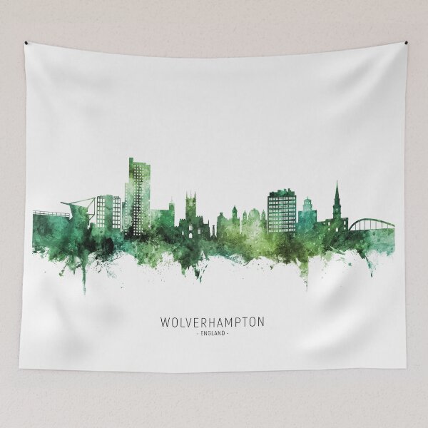 Item preview, Wolverhampton England Skyline designed and sold by ArtPrints.