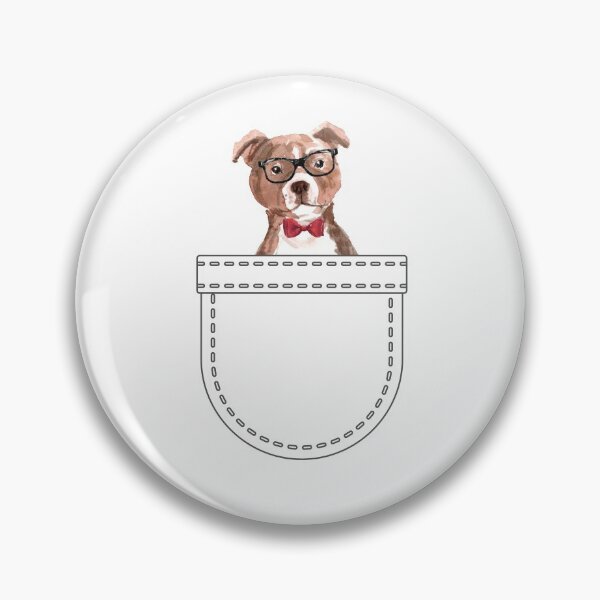 Item preview, Staffordshire Bull Terrier Dog in Pocket designed and sold by beastieboutique.