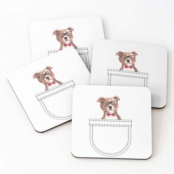 Item preview, Staffordshire Bull Terrier Dog in Pocket designed and sold by beastieboutique.