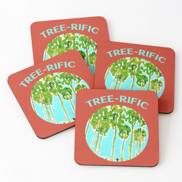 Item preview, "Tree-rific" - funny design about trees by CoolCleverCute (Green, Blue) designed and sold by CoolCleverCute.