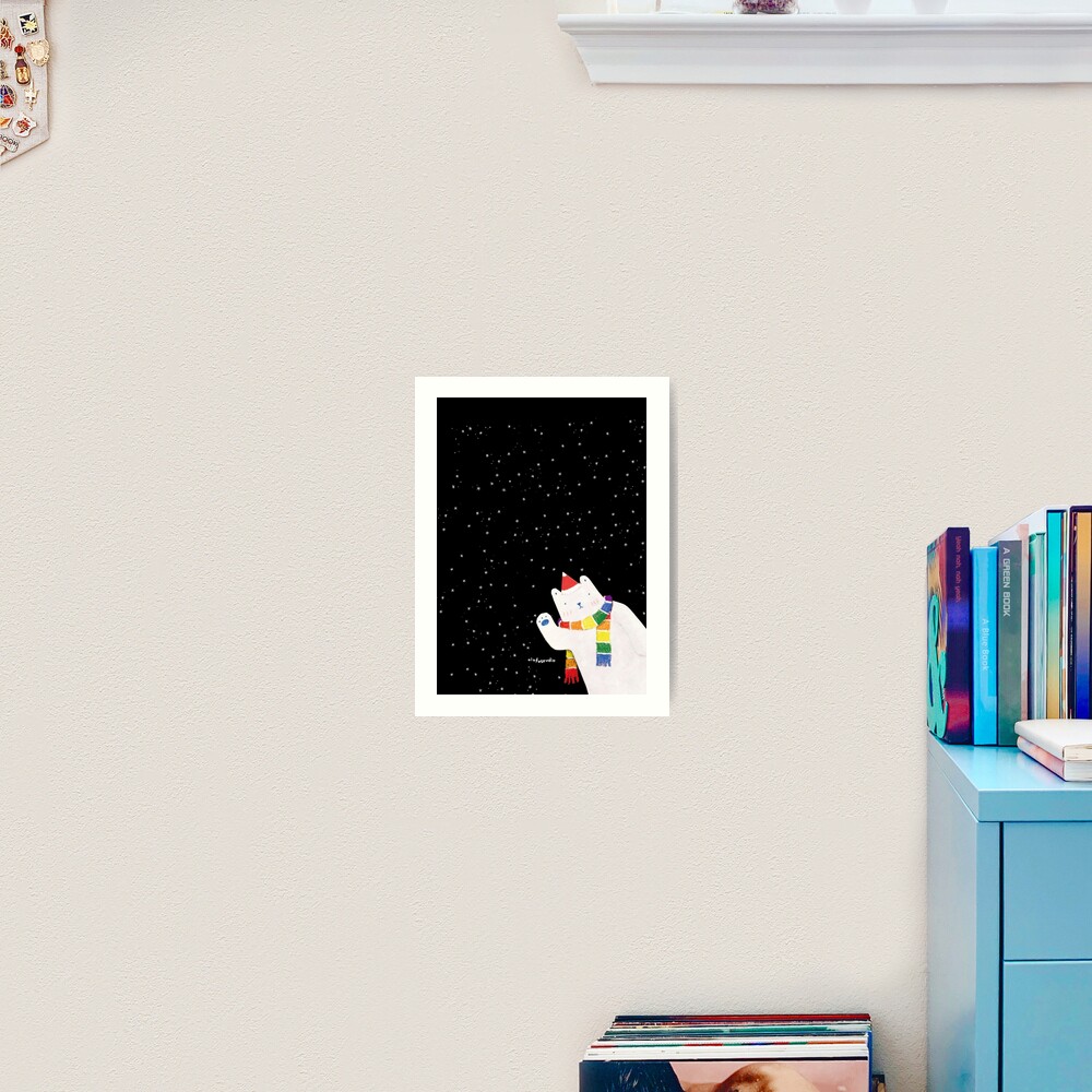 Christmas Polar Bear III Art Print