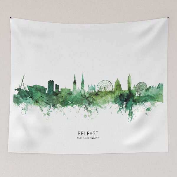 Item preview, Belfast Northern Ireland Skyline designed and sold by ArtPrints.