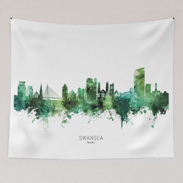 Item preview, Swansea Wales Skyline designed and sold by ArtPrints.