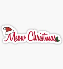 Meow Christmas Greeting Sticker