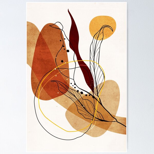 Item preview, Abstract Boho Leaves 2 designed and sold by SurfolioPrints.