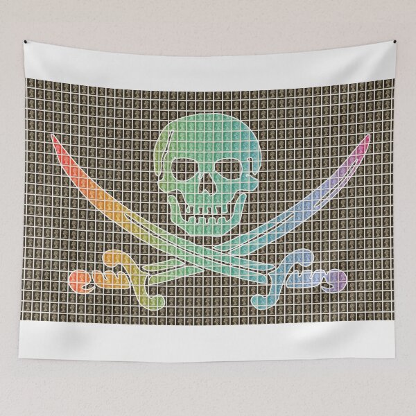Aperçu de l'œuvre Drapeau de pirate arc-en-ciel créée et vendue par Gary Hogben.