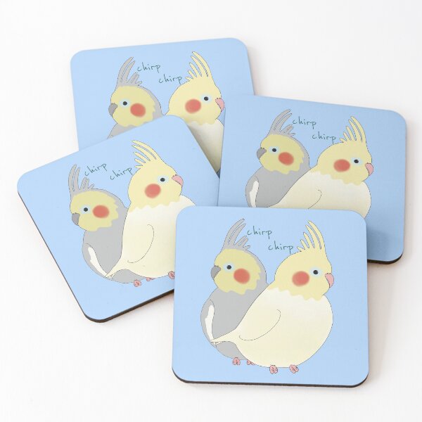 Item preview, Cute Cockatiel Chicks Pair designed and sold by jvcoart.