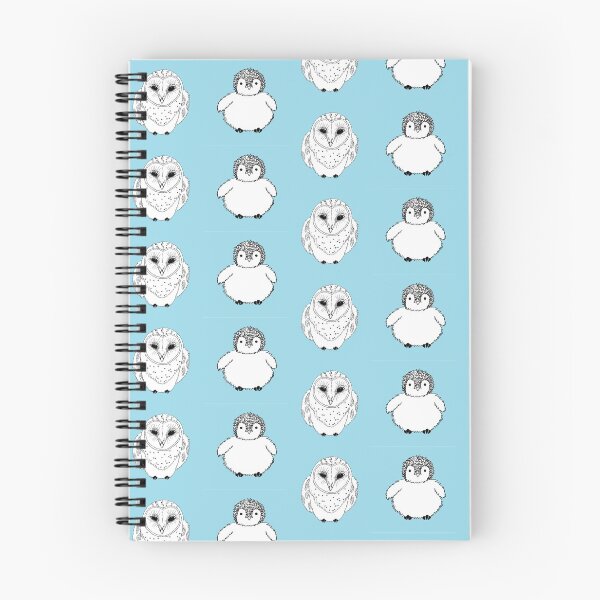 Item preview, lindo búho y pollito pingüino sobre fondo azul designed and sold by DingbatDesigns.