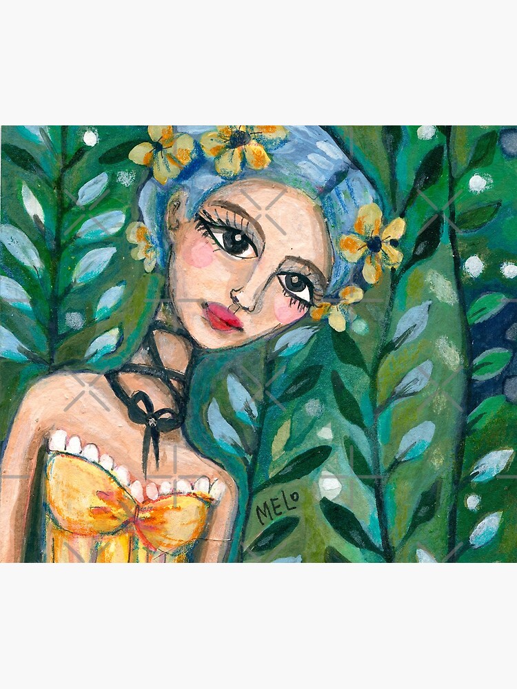 Frida Kahlo, Yellow Dress, Plants by Meloearth by meloearth