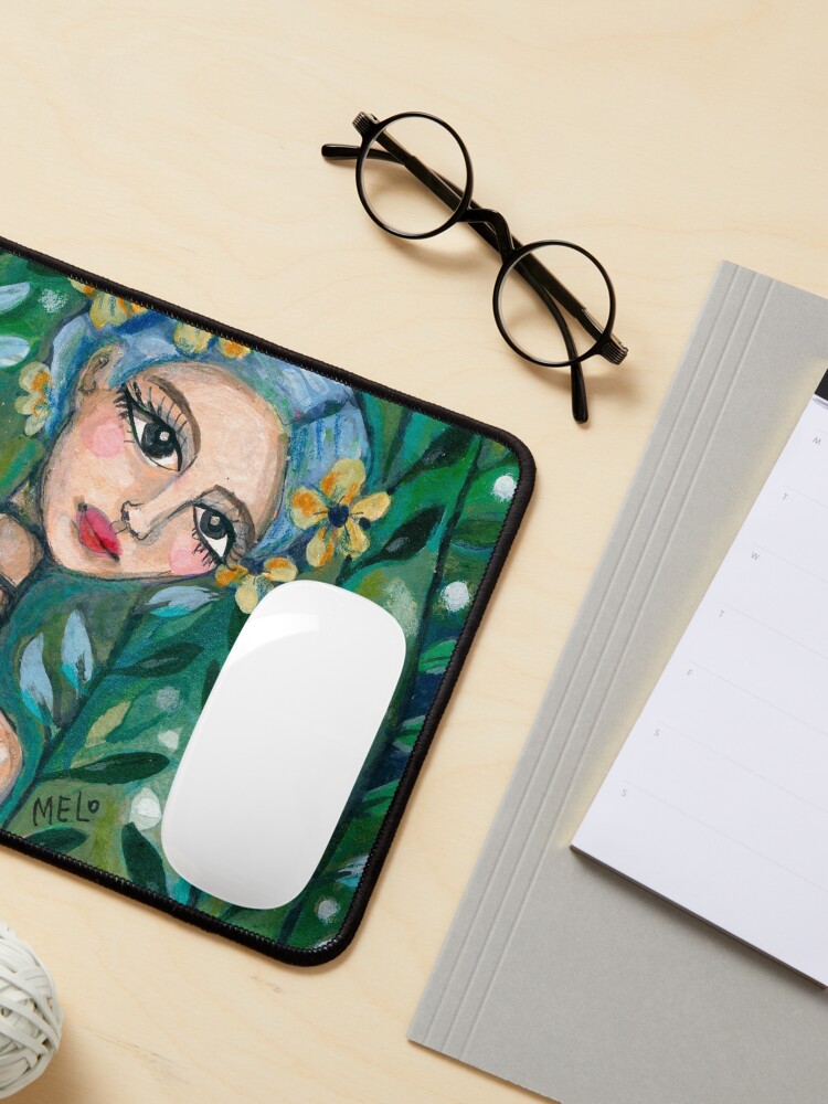 Alternate view of Frida Kahlo, Yellow Dress, Plants by Meloearth Mouse Pad