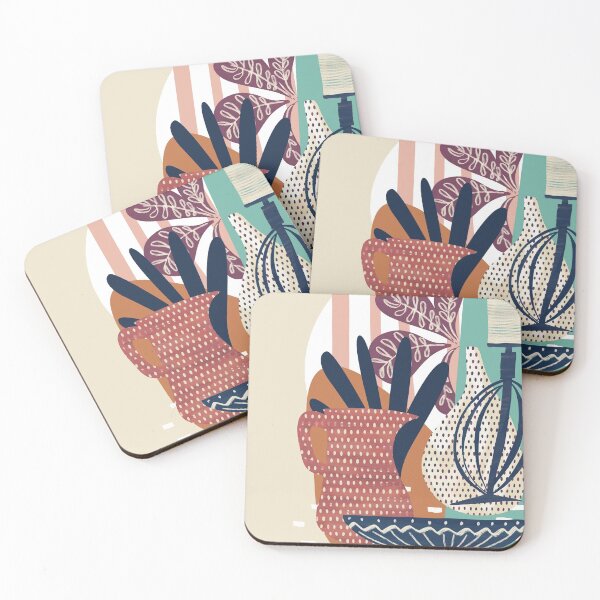 Item preview, Hamptons style, abstract pots and jugs. designed and sold by LaBellCreative.
