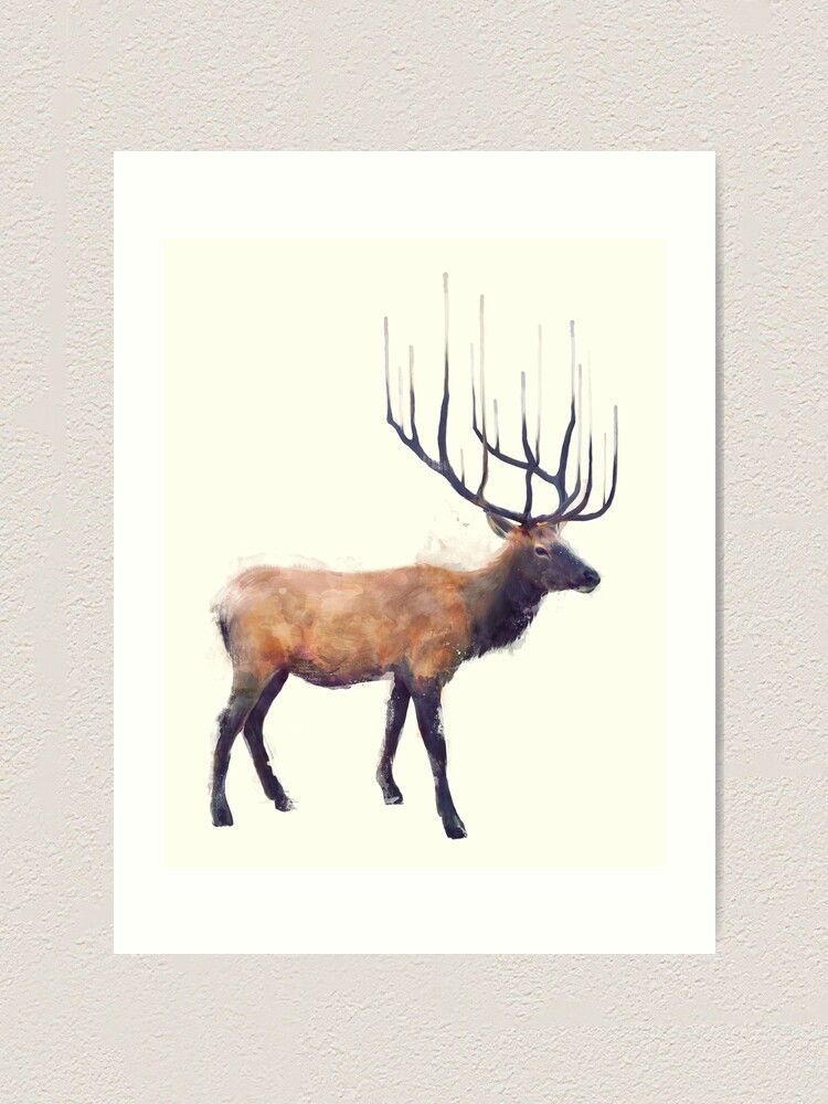 Alternate view of Elk // Reflect Art Print