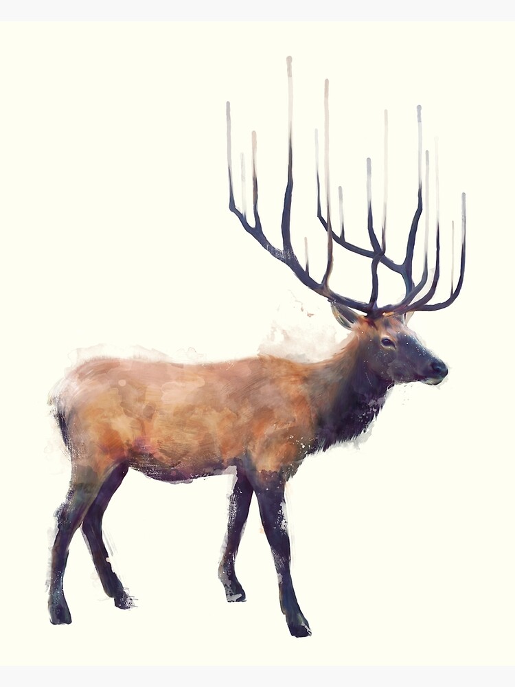 Artwork view, Elk // Reflect designed and sold by Amy Hamilton