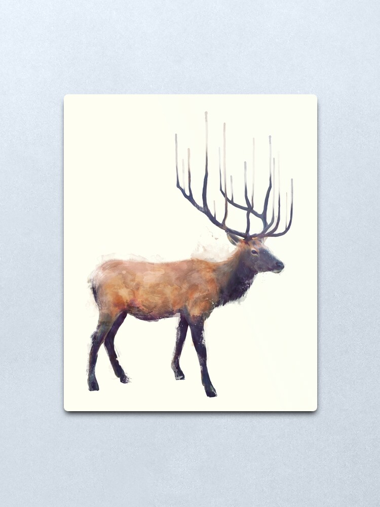 Alternate view of Elk // Reflect Metal Print