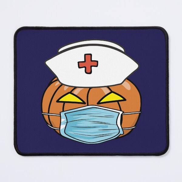 Item preview, Pumpkin In A Nurse Hat Wearing Medical Mask Funny Halloween Costume designed and sold by alenaz.