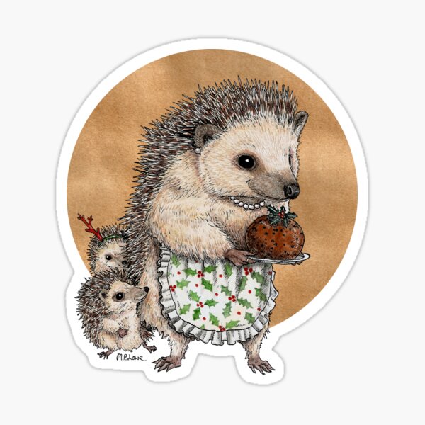 Item preview, Yuletide Hedgehog & Hoglets designed and sold by Mike Lowe.