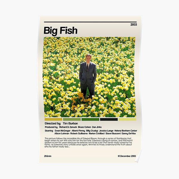 Big fish (2003) minimalist movie Poster