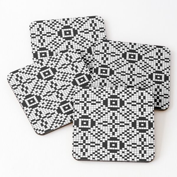 Item preview, Grid Paper White and Black Geometric Cross Pattern Vector Art designed and sold by taiche.