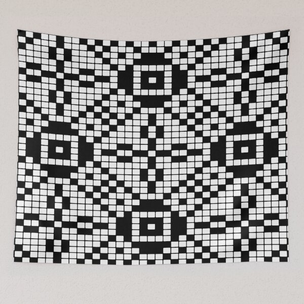 Item preview, Grid Paper White and Black Geometric Cross Pattern Vector Art designed and sold by taiche.