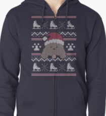 Sudadera con capucha y cremallera Navidad de Makkachin