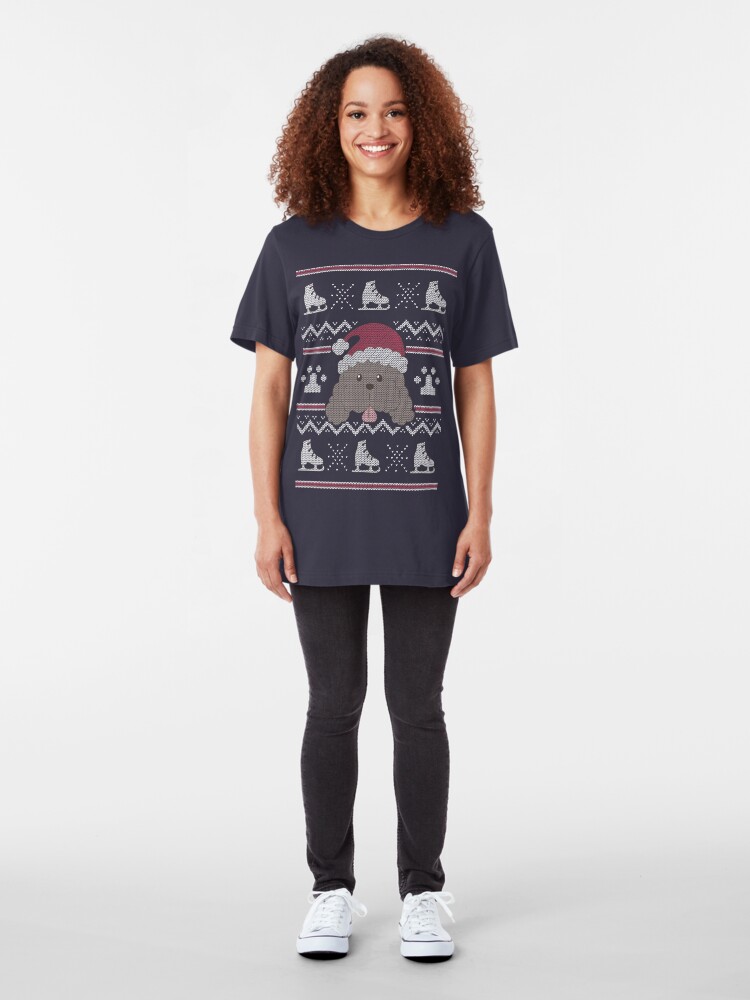 Alternate view of Makkachin Christmas Slim Fit T-Shirt