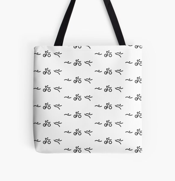 Triathlon design cool moderne pour T-shirts, autocollants et plus Tote bag doublé