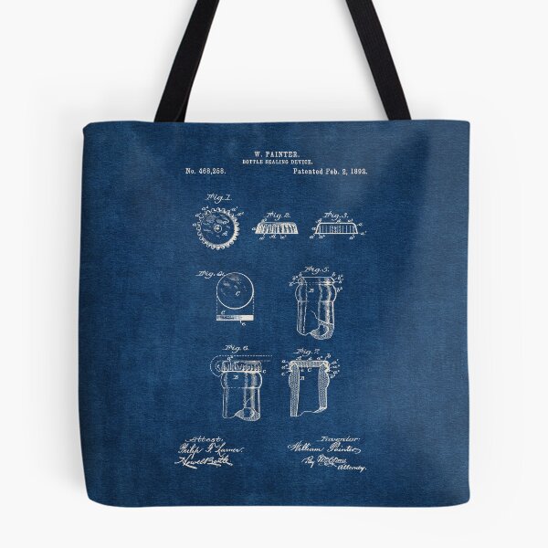 Item preview, PATENT DRAWING / 1892 - Bottle Sealing Device - Blueprint designed and sold by danielcoulmann.
