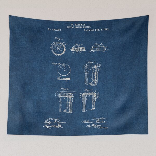 Item preview, PATENT DRAWING / 1892 - Bottle Sealing Device - Blueprint designed and sold by danielcoulmann.
