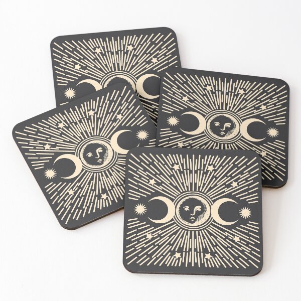 Item preview, moon phases mystical retro illustration in vintage engraving style. designed and sold by ShamanskaKate.