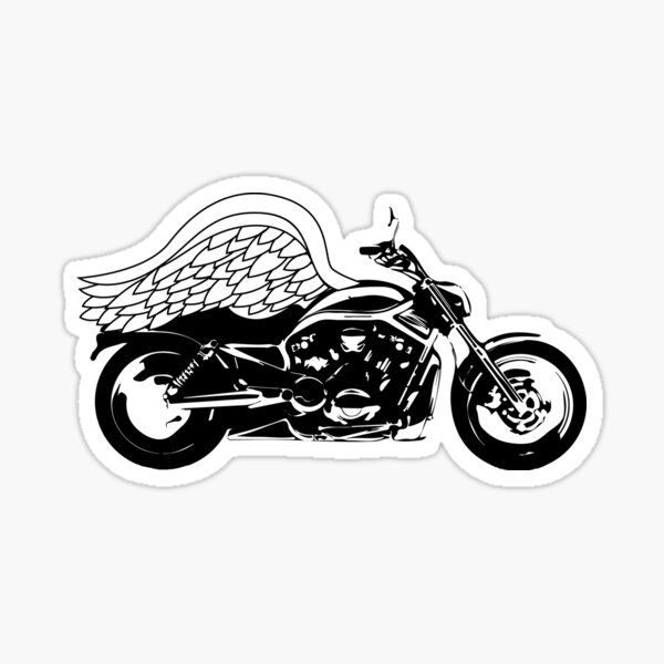Motorcycle Wings Sticker By Graphicloveshop Redbubble