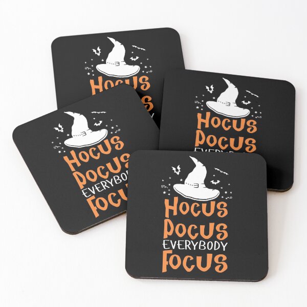Item preview, Hocus Pocus Everybody Focus - Orange Halloween Text with Witch Hat designed and sold by Respire2020.
