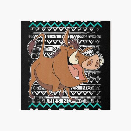 Pumba Ugly Christmas Pattern Art Board Print