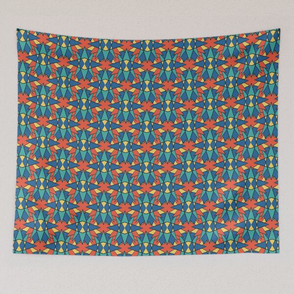 Item preview, geometric aztec inspired pattern designed and sold by PegFollyDesigns.