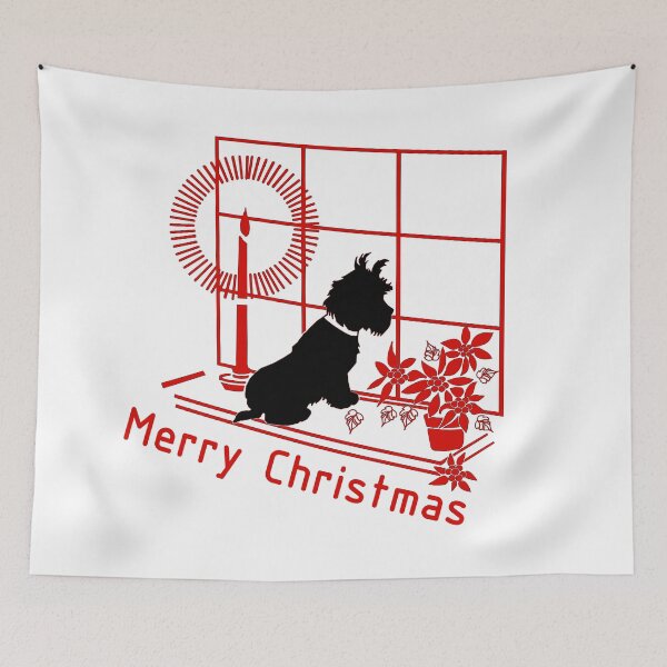 Item preview, Mid Century Modern Scottie Dog Christmas Celebration designed and sold by LashCreations.