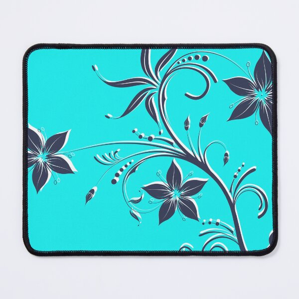 Item preview, Abstract Patterns On Ceramic Tile | Teal Flowers-By Abatkok designed and sold by abatkok.