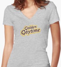 Golden Gaytime Women's Fitted V-Neck T-Shirt