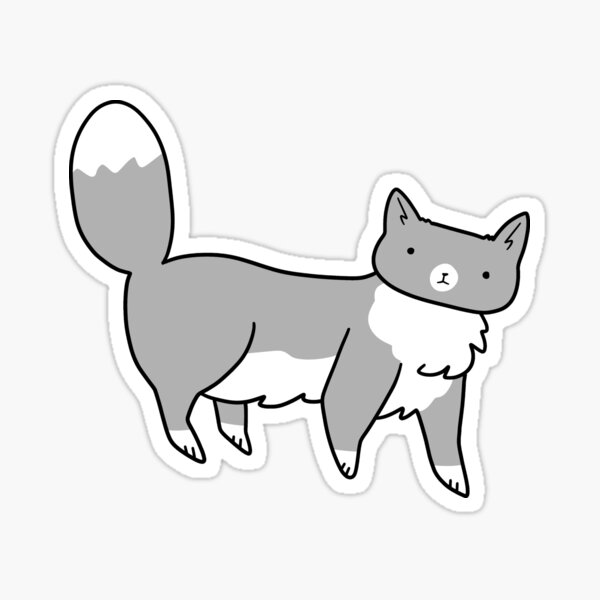 Looks Like My Cat! Gray tuxedo cat sticker – Chester & Pearl