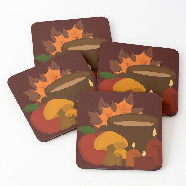 Item preview, Autumn Cup with Apples, Mushrooms, Candles and Fall Leaves designed and sold by YourSpace8.