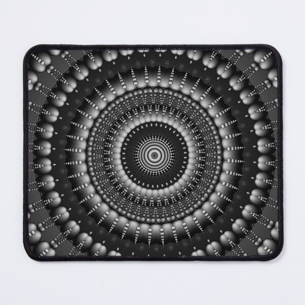 Item preview, black and white raindrops mandala designed and sold by haroulita.