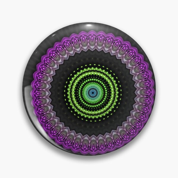 Item preview, neon purple and green Mandala artwork designed and sold by haroulita.